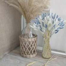 30-240pcs 44cm Artificial Faux Rabbit Tail Grass Stems, Home Decor Artificial Faux Rabbit Tail Grass Stems, Suitable For Bohemian Style Floral Arrangements, DIY Crafts, Home Kitchen And Wedding Decor, Christmas Decor, Thanksgiving Decor, DIY Wreath Decor - Blue and White Rabbit Tail Grass - View 8