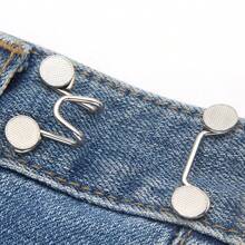 2 piezas de botones ajustables sin coser para jeans - Apretador de cintura reutilizable e invisible para pantalones y ropa, de metal duradero - Daisy 2 juegos - View 5