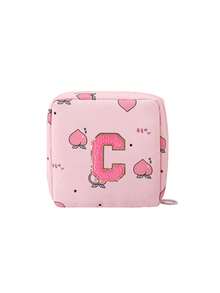 Sanitary Pad Storage Bag, Letter Pattern Sanitary Pad Storage Bag, Portable Makeup Lipstick Bag, School Supply Storage Bag, Can Be Used To Store Sanitary Pads, Liners, Cosmetics, Essential For Women On The Go - Multicolor - View 23