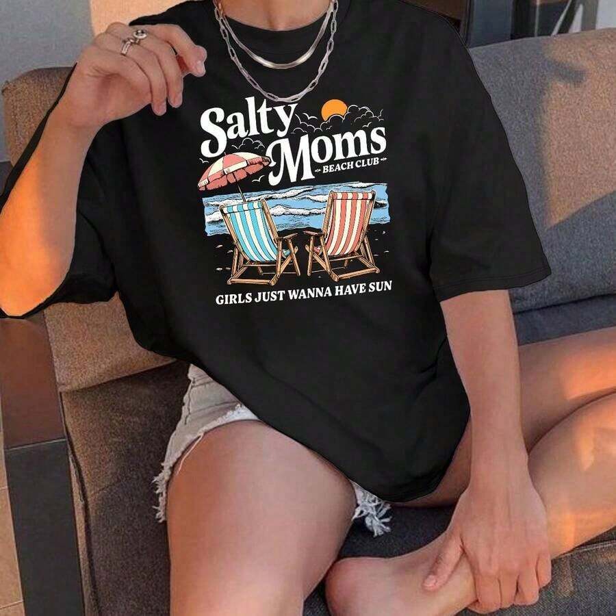 Camiseta de manga corta unisex de edición limitada, Coastal Club. Escapada a la Playa. Sudadera de Viaje para Mamá. Camiseta gráfica casual de verano. Camiseta vintage lavada. Ropa Fresca para Mujer. Perfecto para salidas relajadas y vacaciones. Timeless Women'S Outfitsplayeras hombre,,, mujer,romwe men,boho chic,maestras regalos,camiseta para mujerconjuntos curvy para mu,y2k,Lightweight Cotton - Negro - Ver 1