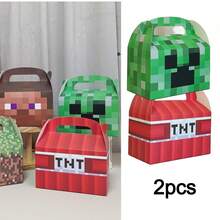 Minecraft 我的世界主题收纳盒，礼品包装，派对礼品包装，收纳盒 - 彩色 - 查看 10