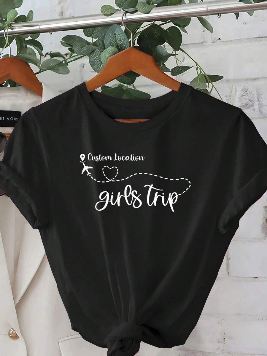 Talla Grande - Talla Grande - Camiseta Estamp Talla Grande | Camiseta Casual de Verano para Mujer, Manga Corta y Cuello Redondo, Lavable a Máquina, Nueva Colección de Ropara Mujer, Versátil para la Moda Urbana, Talla S