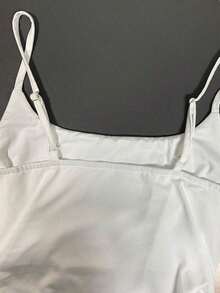 Set de 3 piezas de camisolas casuales plisadas de unicolor para mujer - Marrón - Ver 4