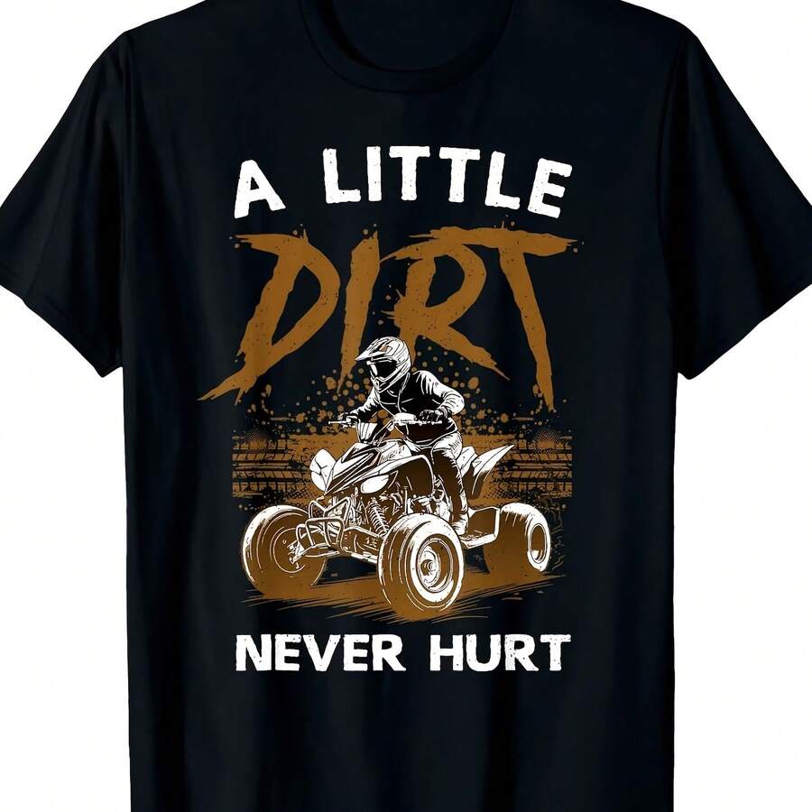 Camiseta de manga corta para hombre y mujer con diseño de ATV, estampado de ciclismo de cuatro ruedas, top de algodón suave de alta calidad - forma - Ver 1