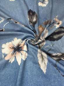 Camiseta casual de mujer con cuello redondo y mangas cortas, con efecto desgastado, versátil para uso diario - Multicolor - Ver 3