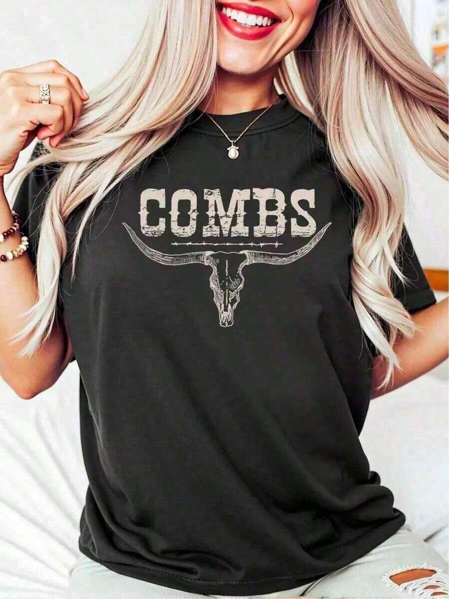 Camisetas Casuales Unisex Bonitas y de Primera Calidad, Camisetas Unisex Bonitas e Informales, Tela de Primera Calidad, Nueva Camiseta Estampada 2026, Estilo Oversize para Mujer, Camiseta, Mercancía de Concierto, Camiseta de Australia, Camiseta Combs3, Camiseta Holgada para Mujer, Para Fiestas o Regalos, Suave y Cómoda, 100% Algodón, Cuello Redondo, Manga Corta, Camiseta Casual Estampada, Camiseta de Cuello Redondo Estampada Y2K para Mujer, Vacaciones, Primavera, Festival, Ropa de Verano, Camiseta Casual de Manga Corta con Estampado Y2K para Mujer, Atuendo para Vacaciones y Festivales, Camiseta de Graduación, Camisetas Casuales de Manga Corta para Hombres y Mujeres - Negro - Ver 1