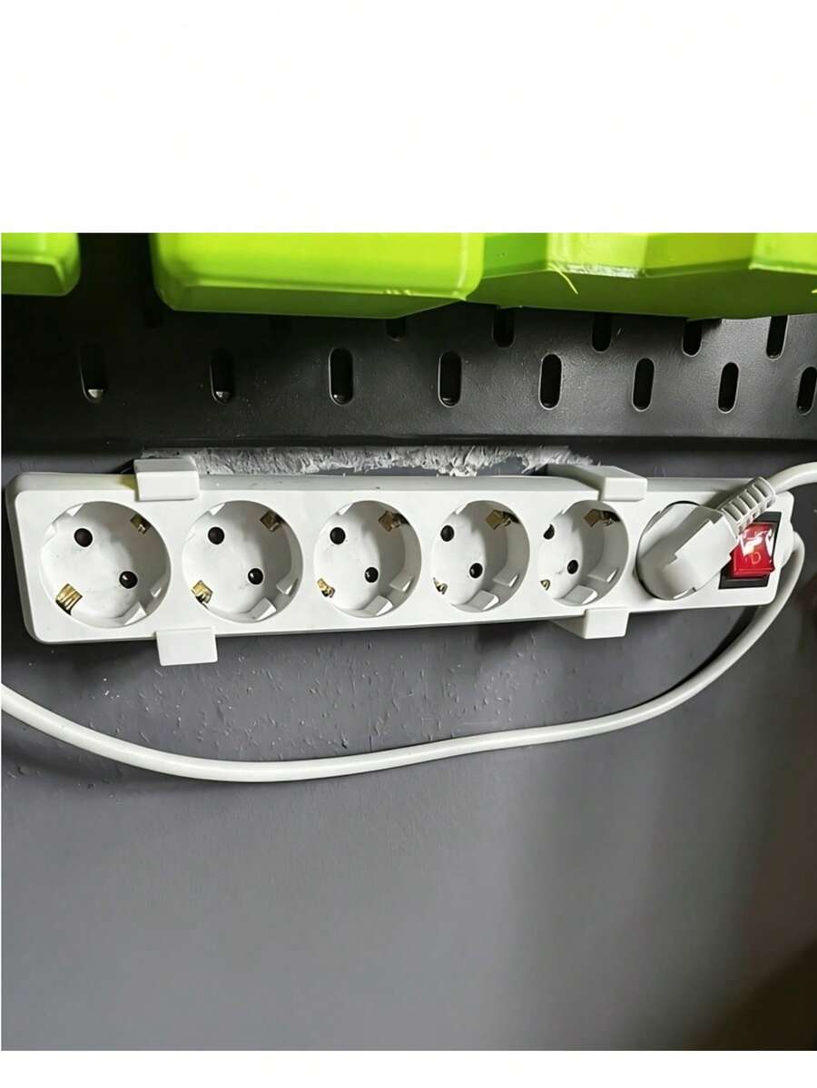 2個/4個白色電源插座支架,電纜管理器,附電纜紮帶的電源條支架,可壁掛或鑽孔安裝的突波保護器插座支架,3D列印耐用插座整理器,家用辦公室電纜管理系統,省空間的儲物裝置 - 固線器 - 查看 1