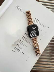 1條女款手錶錶帶 黑玫瑰金 金色 銀色 時尚高端 適用於 Apple 38/40/41(第10代 42) 42/44/45/46/49mm 49mm 45mm 44mm 42mm Series11 10 9 8 7 6 5 4 3 2 1 Ultra SE 低調奢華時尚金屬錶帶 適合生日禮物 - 彩色 - 查看 4