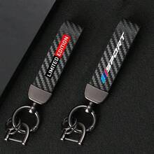1 móc khóa xe hơi bằng sợi carbon, phù hợp với BMW dòng 1, 3, 5, 7, 2, 4, 6, X, X1, X3, X5, X6, X4, móc khóa xe hơi thời trang. - A - Xem 2