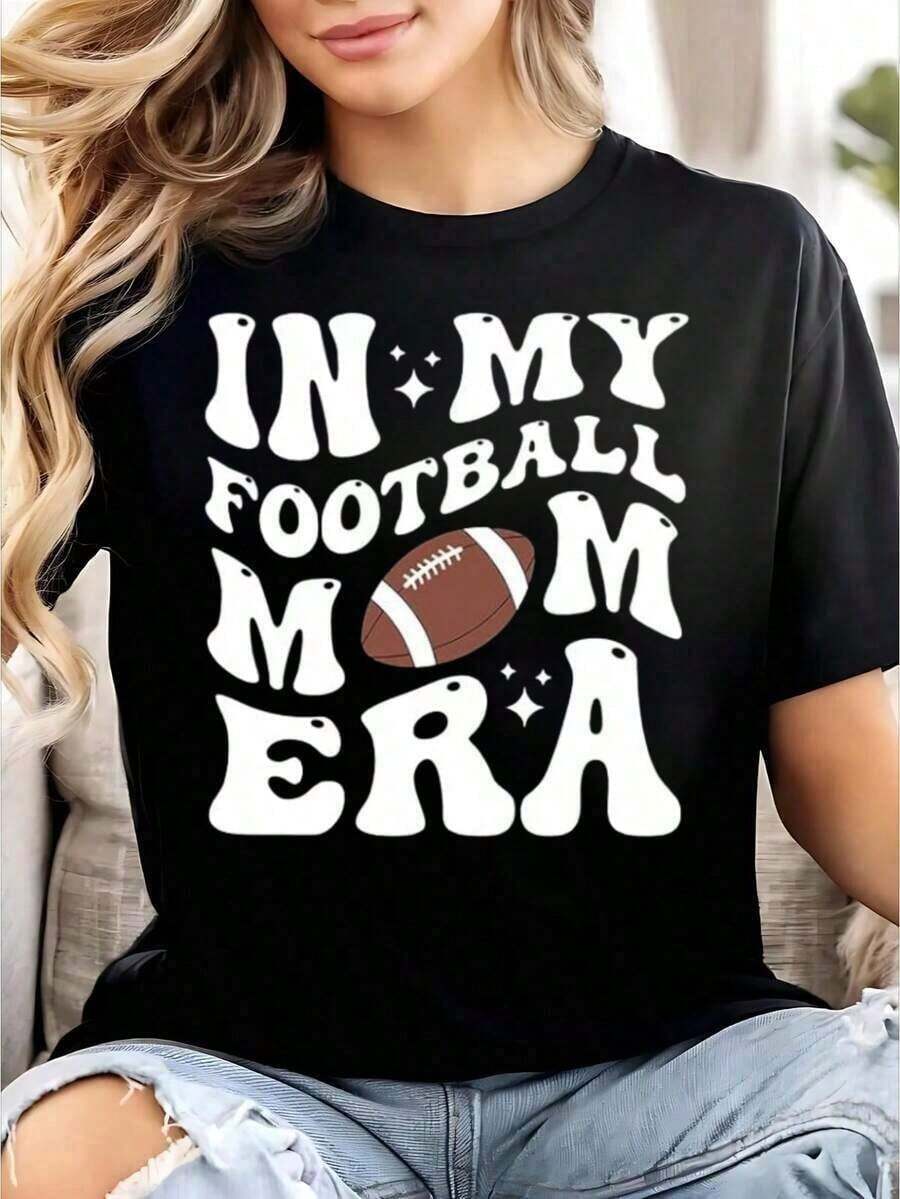 Camisetas de Mamá Béisbolista para Mujer, Estilo Unisex, Camisetas Divertidas con Gráficos, Cuello Redondo, Holgadas e Informales -Tayzi RY08 - Negro - Ver 1