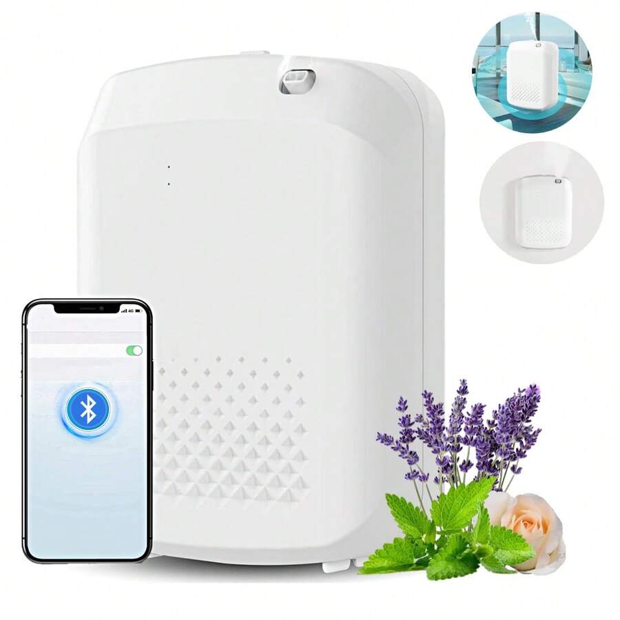 Smart Electric Essential Oil Diffuser With Bluetooth 400ml, Fragrance Machine For Home And Hotel, White - 400ml - View 1