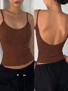 Camiseta sin espalda para mujer - Café integral - Ver 8