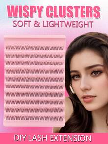 Asiteo 120pcs Bulu Mata Palsu Individual Transparan Bentuk D, Bulu Mata Tunggal DIY Alami, Desain Tulang Ikan Silang Padat, Lembut & Ringan, Cocok Untuk Riasan Sehari-hari Atau Saat Bepergian, Bulu Mata DIY di Rumah, Pesta, Riasan Sehari-hari, Ekstensi Bulu Mata, Hadiah Wisuda, Bulu Mata Liburan - D - View 4