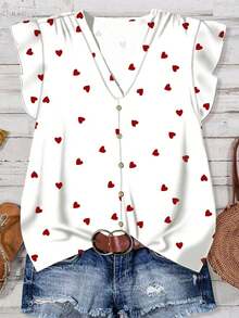 Camisa de mujer, conjuntos de verano para mujer, atuendos de vacaciones, blusas para salir, atuendos de concierto de country para mujer, blusas de verano lindas, atuendos para salir, atuendos de country para mujer, blusas para salir - Rojo y blanco - Ver 4