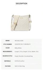 Michael Kors Jet Set Travel 印花女士单肩斜挎包 35S5GTVC1B LT CRM MULTI - 乳白色35S5GTVC1B LT CRM MULTI - 查看 5