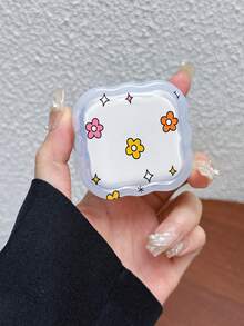 3件套波浪形充电线保护套，UV喷绘彩色花星图案，适用于20W英标苹果快充，防止线缆损坏 - 彩色 - 查看 2