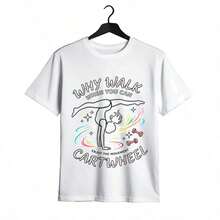 Tops para mujer con Estampado de Gimnasia para Mujer, Estilo Clase de Baile Primavera/Verano, Top para Mujer - Blanco - Ver 2