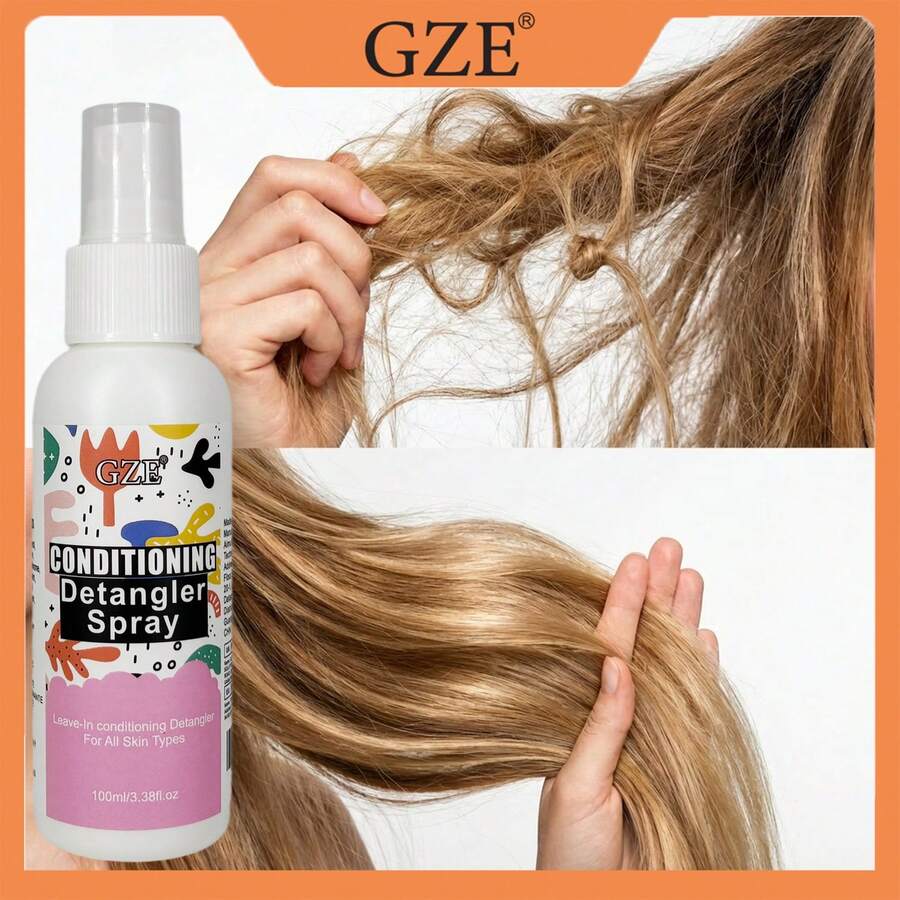 Xịt dưỡng tóc không cần xả, Xịt làm mượt tóc GZE, Nuôi dưỡng và làm mượt tức thì tóc xơ rối, phù hợp với mọi loại tóc, 100ml/3.38 fl oz - 100ml - Xem 1