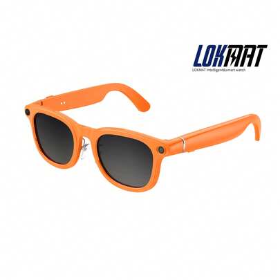  LOKMAT X01 智能眼镜，内置聊天 GPT、800 万像素摄像头、26 种语言 AI 翻译、语音助手和语音控制、WiFi 4.0、蓝牙 5.3，智能眼镜