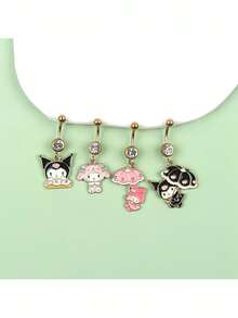 Sản phẩm chính thức được cấp phép của Sanrio, một món đồ hoạt hình ngọt ngào và cá tính mới với hình ảnh mèo KT và Kuromi. Trang sức xỏ khuyên bằng thép không gỉ tinh tế và đa năng, thời trang cho cả đeo hàng ngày và các bữa tiệc lễ hội. - Nhiều màu - Xem 2