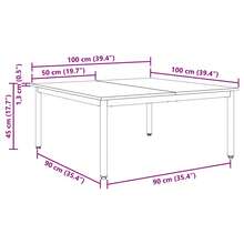 vidaXL Sonoma Coffee Table 100 X 100 X 45 Cm, Engineered Wood, Suitable For Living Room, Study, Cafe, Garden, Pool Area, Beach, Coffee Table, Side Table, Easy To Assemble, Home Accessories For Furniture. - Grey - View 10