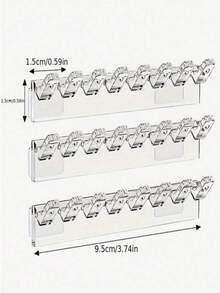 Bộ 3 giá treo trang sức 8 lỗ gắn tường, có móc treo vòng cổ, vòng tay và bông tai - Giá trưng bày chống rối, tháp đựng trang sức. - Nhiều màu - Xem 6