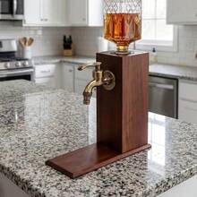 Wood Faucet Whiskey Liquor Dispenser Rustic Farmhouse Wine Decanter For Home Bar Easy Pour Decorative Gift For Dad, Husband, Grandfather - View 5