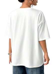 Men's And Women's Casual Spring And Summer T-Shirts, New Style, With Owl Print And The Phrase 'Attitude Queen', Soft And Comfortable Fabric, Casual And Versatile, Ideal For Summer Wear, As A Gift, Available In Local Warehouse - 白色 - 查看 4