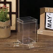 Hộp đựng viên cà phê bằng acrylic có nắp đậy, trong suốt, chống bụi, có thể tái sử dụng, dùng để đựng viên cà phê, túi trà và kẹo. - Nhiều màu - Xem 16