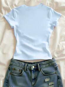 Blusa de talla grande, estampado de flores, atuendo casual para mujer, top casual, camiseta gráfica, ropa de verano, blusa de playa de verano para mujer, atuendo de playa, camiseta de playa, camiseta de mujer, regalo para la hermana, top Y2K - verde menta - Ver 2