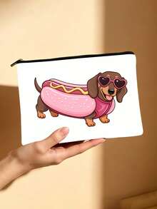 Túi đựng mỹ phẩm in hình chó Dachshund ngộ nghĩnh, túi đựng đồ vệ sinh cá nhân chủ đề xúc xích, túi hai mặt tiện dụng, thích hợp cho du lịch và sử dụng hàng ngày, món quà tuyệt vời cho những người yêu chó và người hâm mộ thú cưng. - Nhiều màu - Xem 3