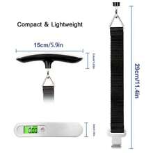 [Bestselling Electronic Scale] 50KG Large Capacity High-Precision Handheld Scale, Portable Luggage Scale, With LCD High-Definition Digital Display, Strap Suitable For Industrial Hanging Scales And Fishing Scales, One-Key Tare Function, Unit Switchable, Suitable For Shopping In Malls, Luggage Check-In, Logistics Transportation, And Various Other Scenarios, Battery Powered (Batteries Not Included) - Portable electronic scales - View 12