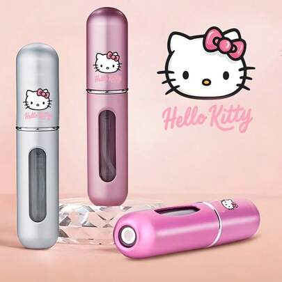SANRIO 1个三丽鸥Hello Co品牌香水喷雾瓶，5毫升可填充香水喷雾瓶 - 便携旅行副瓶，旅行迷你香水喷雾器容器，多色香水喷雾，理想的节日礼物
