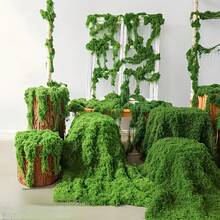 Outdoor Simulated Green Plant Artificial Moss - Realistic Green Leaves, For Indoor/Outdoor Landscape Beautification, Garden Decoration, Easy To Cut, Deep/Light Green, Perfect For Creating Natural Landscapes, Garden Enhancement | Realistic Texture | Multi-Functional Decorative Piece, Moss Decoration - Multicolor - View 11