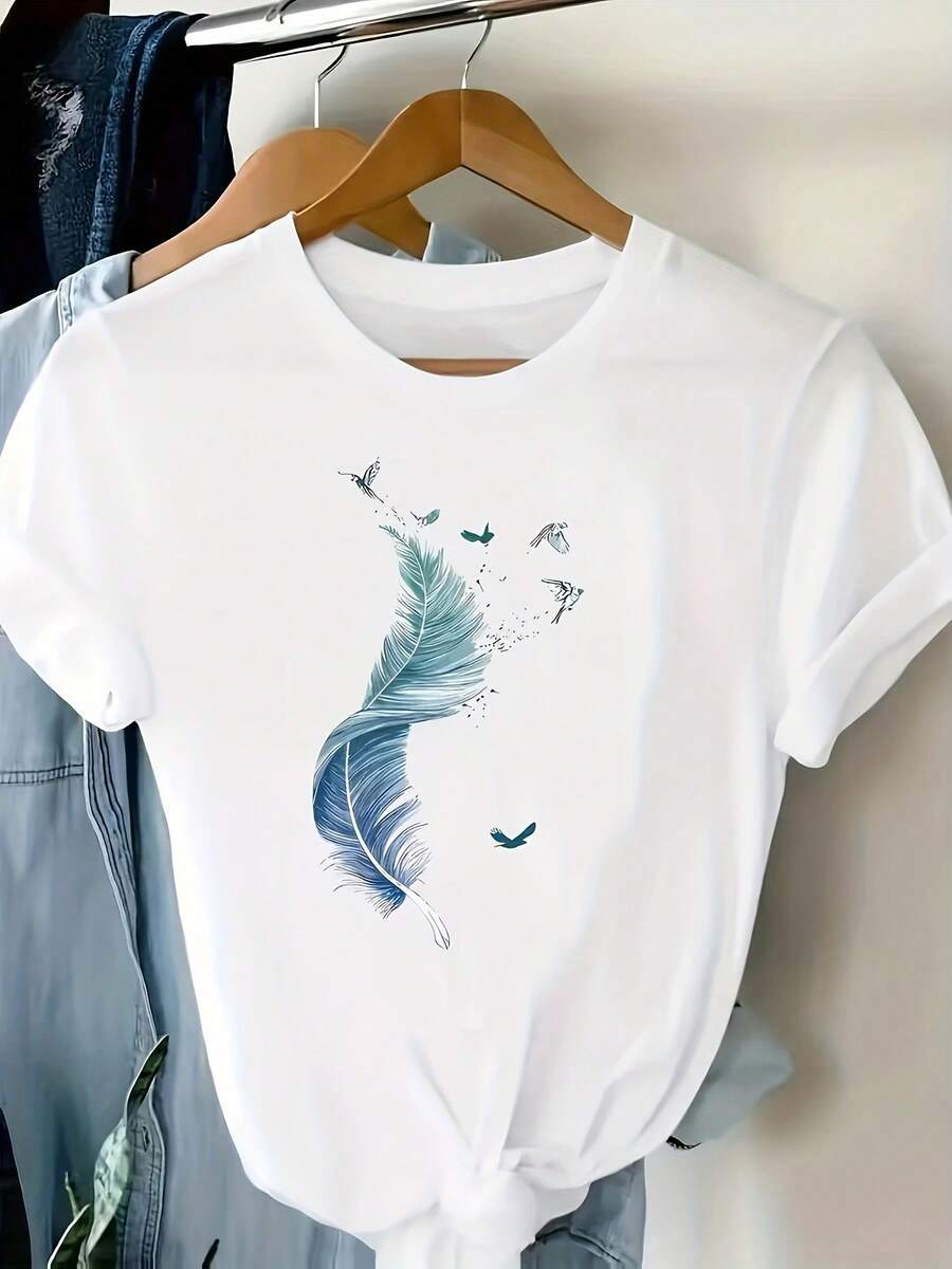 Dam-T-shirts - Vitt - Visa 1