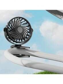BREEZORA Portable Clip Fan With LED, 360° Adjustable Mini USB Powered Fan, Suitable For Office, Bedroom, Travel And Camping, With Base, Battery Powered, For Indoor And Outdoor Use - Clip-on - View 11