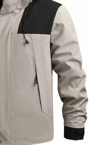 Outdoor Sports Spring/Autumn Men's Softshell Jacket, Father's Day Gift, Gift, Father's Day - Light Grey - View 5