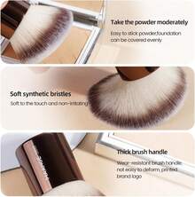 MAANGE Brochas de Maquillaje Profesional 20 Piezas Set de Brochas Maquillaje de Aluminio con Estuche de Terciopelo Sombra de Ojos en Polvo para Base de Maquillaje Perfecta para Regalar(Marrón) RDAH - Marrón - Ver 2