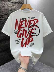VintageGRDR Men's Fashionable Loose-Fit Short-Sleeve Patterned T-Shirt| Exquisite Design| Summer Essential| Easy To Combine To Showcase Your Style. - White - View 5