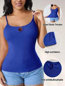 CELILIN 2-In-1 Camisole For Women, Versatile Layering Slip Dress, Slim Fit Breathable Undershirt For Commuting & Dating - Blue - View 4