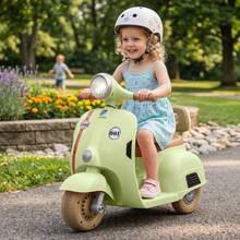 Moto Eléctrica Infantil Recargable con Música, Scooter de Juguete Estilo Retro para Niños y Niñas, Montable con Asiento de Cuero y Luces, Ideal para Bebés de 1 a 3 Años  Muy Estable y Segura con Respaldo, Apta para Interiores y Exteriores, Fácil de Manejar para Niños Pequeños - Amarillo - Ver 8