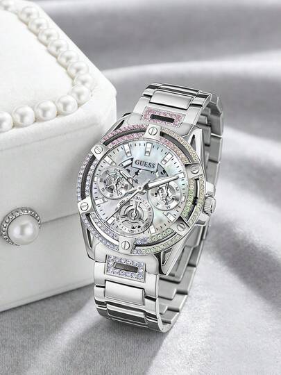  GUESS Women's Quartz Watch: Smooth Movement For Office & Daily Wear Quartz Watch With Smooth Silent Movement GW0464L6