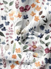 Camisa casual azul con estampado floral para mujer, adecuada para el verano - Blanco - Ver 5