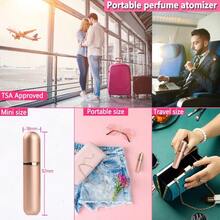 Travel Perfume Bottle Refillable Atomizer - 5ML Pocket Perfume Dispenser, Scent Pump Leakproof Portable Perfume Sprayer Women And Men (Gold-1) - Gold-1 - View 6