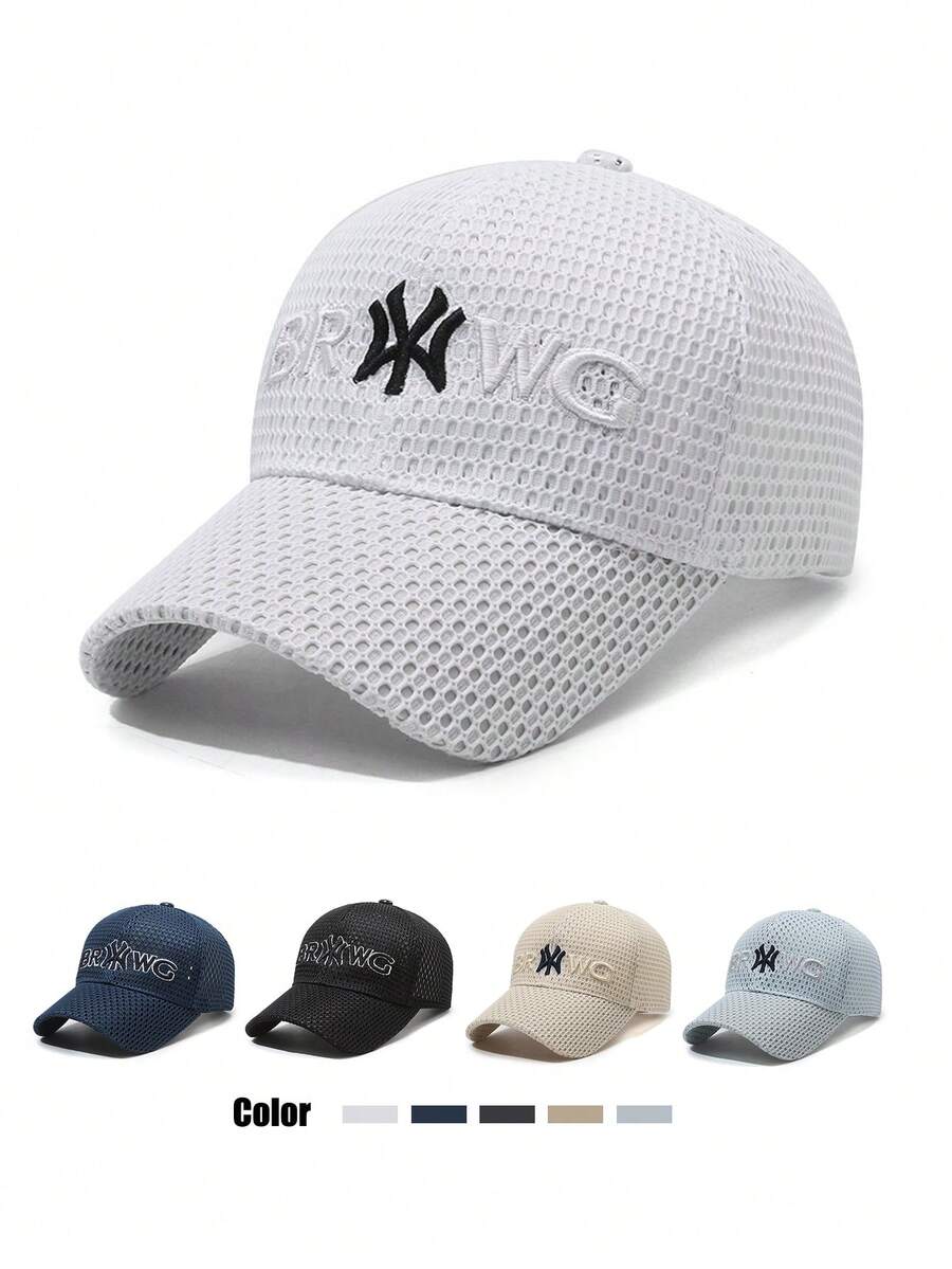 1 chiếc mũ lưỡi trai bóng chày unisex thể thao casual mới cho xuân/hè, mũ cứng, thêu thời trang cho cặp đôi, đa năng, chống nắng, thoáng khí, snapback - nhiều màu - Xem 1