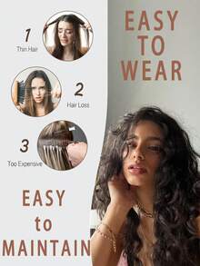 12 Inch Women's Fashion Wavy Curly Short Hair Extensions, Top Hair Extensions, Wigs, Ponytail - 彩色 - 查看 6