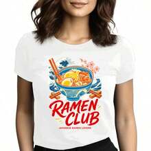 Tops para mujer Oversize Retro con Estampado Gráfico para Adolescentes - Diseño de Chica Surfista Save A Horse Ride A Wave - Top Casual para Verano, Fiestas y Regreso a Clases - Blanco - Ver 8