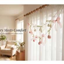 Chiffon Bow Pennant Banner, Floral Tassel Garland Decoration For Wedding, Birthday Party - A - View 6