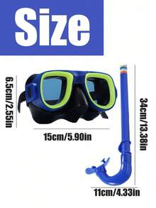 2pcs Kids Swimming Snorkel Set, Including Anti-Fog Goggles And Dry Snorkel, Suitable For Ages 5-14, Back To School - Multicolor - View 7