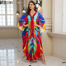 Beach Cover-Up With Central Woven Positioning Print, Cross-Border (41 Colors) Y8780 Y In Stock - Y8780-1 Brown Leopard Spot - View 8